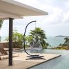 Free shipping Hammock Chair Stand Only - Metal C-Stand for Hanging Hammock Chair,Porch Swing - Indoor or Outdoor Use - Durable 300 Pound Capacity